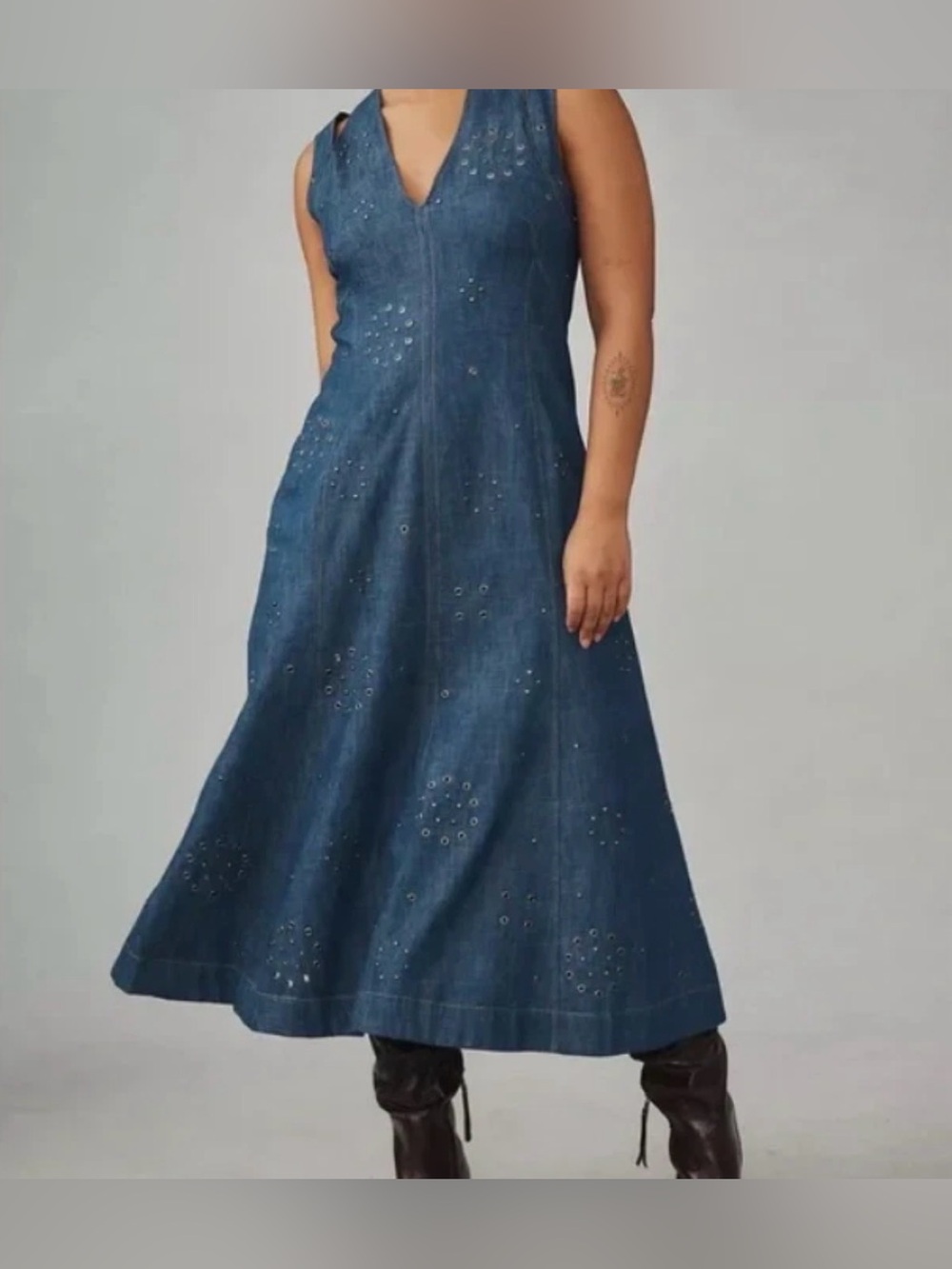 Anthropologie Denim Maxi Dress size 18W